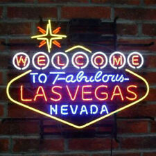 Bienvenido a la fabulosa fotografía de neón de 24""x20""Bienvenido a la fabulosa Las Vegas decoración de luz de fondo segunda mano  Embacar hacia Mexico