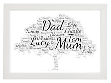 Personalised wordcloud family for sale  Shipping to Ireland
