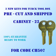 CH507. 2 Replacement keys for Truck Tool box locks, Pre cut to your code: CH507 for sale  Shipping to South Africa