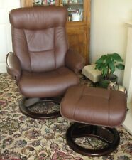 Leather swivel recliner for sale  MANCHESTER