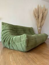 Sofa Togo Ligne Roset, french design vintage 70's green velours pop space age d'occasion  Paris XVIII