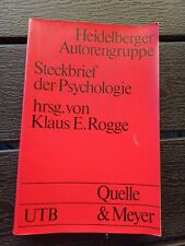 Steckbrief psychologie utb gebraucht kaufen  Lüneburg