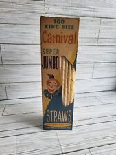 Antique Advertising Carnival Straws Food Kitchen Clown Collectible Full Box segunda mano  Embacar hacia Argentina