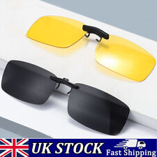 Night Driving Glasses HD Anti Glare Vision Polarized Clip On Sunglasses UV400 UK for sale  Shipping to South Africa