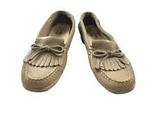 Sapato Mocassim Feminino SAS 7,5 N Conforto Couro Marrom Moc Toe Kiltie Sapatos Rasteiros comprar usado  Enviando para Brazil