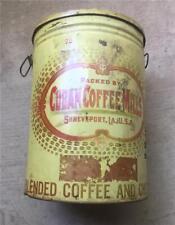 28 pound Coffee Tin For Cuban Coffee Mills, Shreveport,Louisiana HTF!! L@@k!!! for sale  Shipping to South Africa