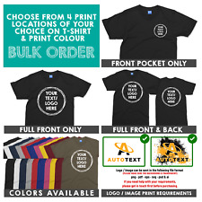Personalised Logo / Text T-shirt Custom Company Workwear Shirt UK Wholesale Bulk, usado comprar usado  Enviando para Brazil