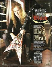 Impresión de anuncio de guitarra Megadeth Dave Mustaine Holy Grail Dean hoja de oro 24K VMNT segunda mano  Embacar hacia Argentina