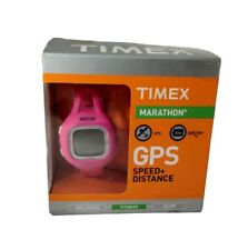 Reloj deportivo digital Timex (T5K698) maratón GPS rosa necesita cable de carga segunda mano  Embacar hacia Argentina