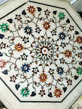 Marble Top Side Table handicraft floral art inlay semi precious stones inlay for sale  Shipping to South Africa