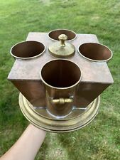 ART DECO COPPER & BRASS WINE COOLER BUCKET 4 BOTTLE ICE CHILLER for sale  Shipping to South Africa