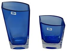 Lote de 2 vasos de vidro vintage Nuutajärvi Finlândia azul marinho arte excelente forma comprar usado  Enviando para Brazil