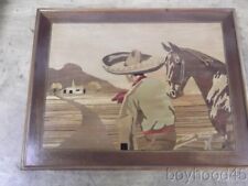inlay painting horse wood for sale  Estero
