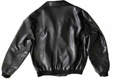 Chaqueta Vintage Armani Emporio Collection Cuero Negro Moto Bombardero Motociclista con Cremallera segunda mano  Embacar hacia Argentina