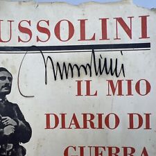 Benito mussolini autografo usato  Roma