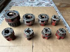 Set of 8 RIDGID Pipe Dies & Heads 1 1/2 Inch Thru 1/8 Inch for sale  Shipping to South Africa