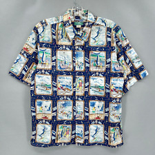 Used, Reyn Spooner Shirt Mens Large All Over Marlin Deep Sea Fishing Egyptian Boat VTG for sale  Shipping to South Africa