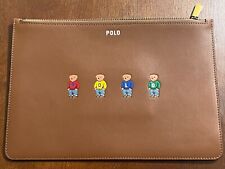Bolsa de dinheiro Polo Ralph Lauren couro urso com carteira interna - Amostra comprar usado  Enviando para Brazil