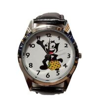 Reloj de pulsera Felix el gato con correa de cuero de dibujos animados segunda mano  Embacar hacia Argentina