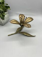 MCM Vintage Brass Lotus Flower Ashtray W/Removable Petals READ for sale  Shipping to South Africa