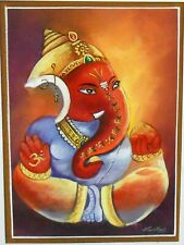 Ganesha God Hinduism Painting Decorative Wall Hanging Indian Art Work  for sale  Shipping to Canada