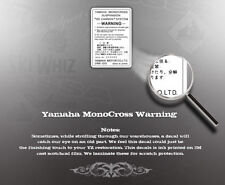 Used, YAMAHA YZ125 YZ250 YZ400 MONOSHOCK WARNING DECAL for sale  Shipping to South Africa