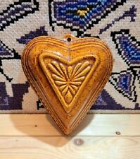 French Traditional Antique Heart Shape Alsace Pottery Glazed Cake Jelly Mould for sale  Shipping to South Africa