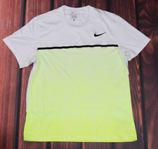 Używany, Koszulka tenisowa Nike rozm. M medium męska jersey biała żółta neon dri fit na sprzedaż  PL