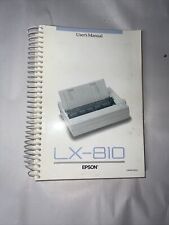 Impresora Epson Lx-810 manual de usuario solo 1989 S186, usado segunda mano  Embacar hacia Argentina