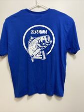 YAMAHA Pro Fishing MENS BLUE SHORT SLEEVE LOGO TEE size 3x  100% Cotton for sale  Shipping to South Africa