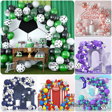 Football Balloon Arch Garland Kit Balons Black & White Birthday Boy Party Decor, used for sale  Shipping to South Africa