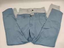 Goodfellow & Co Hennepin Chino Size 34x32 Lot of 2 Blue Gray Light Wash, used for sale  Shipping to South Africa