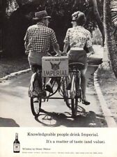Triciclo de doble asiento imperial estampado publicitario vintage Alcohol Hiram Walker 62 segunda mano  Embacar hacia Argentina
