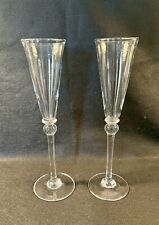 Pair of Simon Pearce Hand Blown Glasses Hartland Champagne Flutes Signed, used for sale  Shipping to South Africa