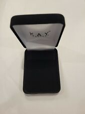 Nuevo anillo/pendiente vacío de terciopelo negro Kay Jewelers con caja de presentación plateada segunda mano  Embacar hacia Argentina