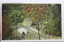 Cartão postal antigo vintage com vista para cartão Massachusetts MA Mohawk Trail Cold River Bridge comprar usado  Enviando para Brazil