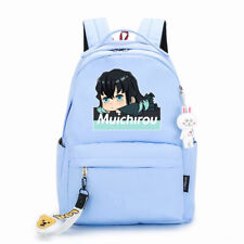 Anime Backpack Demon Slayer Muichirou Student Schoolbag Shoulders Bag Gift #17 for sale  Shipping to South Africa