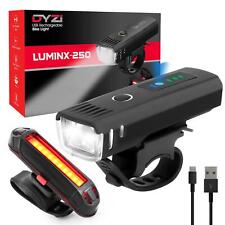 Bike Bicycle Light Set / Single USB Rechargeable 4 Modes Daylight Sensor By DYZI, used for sale  Shipping to South Africa