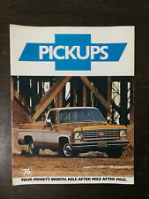Vintage 1976 Chevrolet Pickup Truck 12-page Original Sales Brochure B1 for sale  Washington