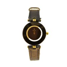 Relógio feminino H STERN vidro de safira ouro 18k pulseira de couro preto Reino Unido BHS comprar usado  Enviando para Brazil