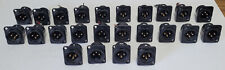 Lote de 24 contatos masculinos Neutrik Gold NC3MD-L-B-1 XLR montagem em painel preto, usado comprar usado  Enviando para Brazil