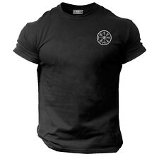 Camiseta Vegvisir Pequena Roupas de Ginástica Musculação Treino Vikings Bússola MMA Top comprar usado  Enviando para Brazil