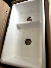 New Kohler 6625 - 0 Kitchen Sink Cast Iron Enamel double bowl white Shaws, used for sale  Shipping to South Africa