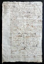 Escrituras de Francia - 1650 Documento muy antiguo en papel - Excelente escritura y firmas segunda mano  Embacar hacia Mexico