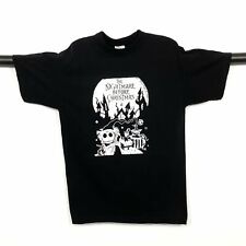 Camiseta Euro Tag LA PESADILLA ANTES DE NAVIDAD Tim Burton Película Mediana Negra segunda mano  Embacar hacia Mexico