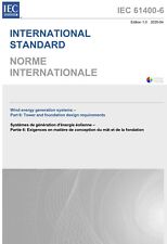 Usado, Sistemas de generación de energía eólica IEC 61400-6:2020 parte 6 diseño de torre y base segunda mano  Embacar hacia Argentina