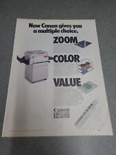 Copiadora de papel liso Canon NP 155 anuncio impreso vintage de 1984, usado segunda mano  Embacar hacia Mexico