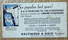 Blotter de tinta vintage ferrocarril de Baltimore Ohio arte fresco limpio y silencioso segunda mano  Embacar hacia Argentina
