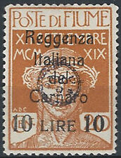 1920 fiume lire10 usato  Milano