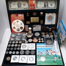 Mega Junk Drawer Lot Coins / US & Foreign - Copper Bar Watches Knife-C Descrip for sale  Shipping to South Africa